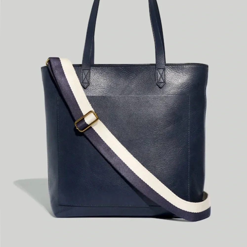 Madewell zip-top transport tote. Navy. - Picture 1 of 7